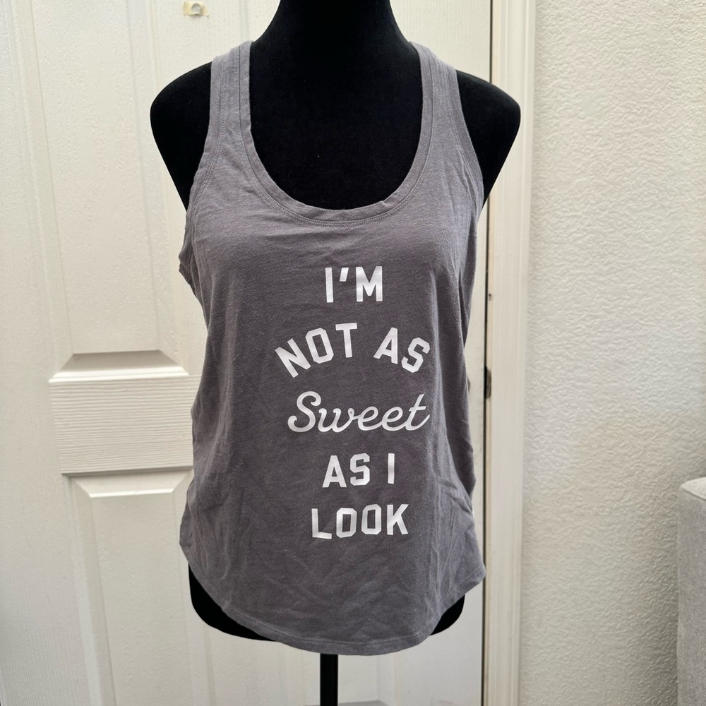 Victoria's Secret I’m Not as Sweet as I Look, Racerback Tank Top Size S